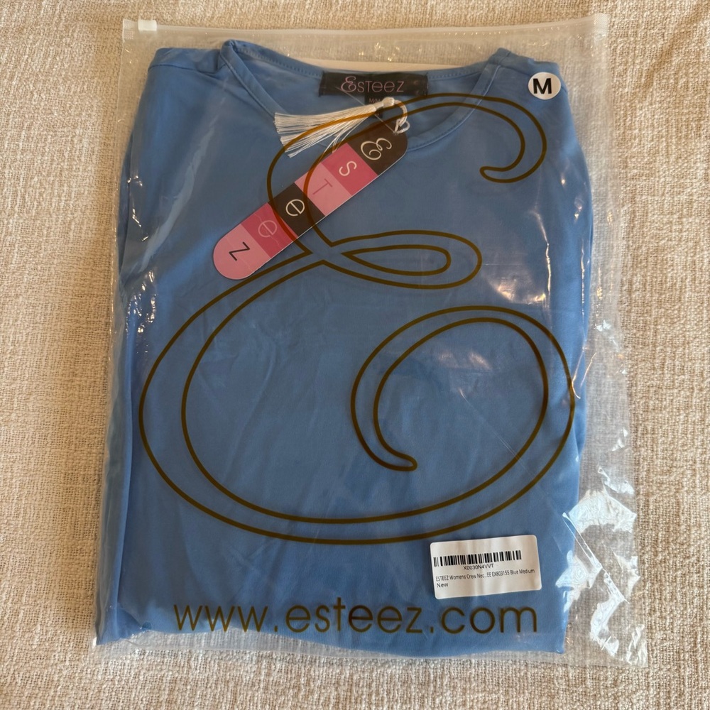 NWT Esteez Women’s Crew Neck Dress in Sea Blue